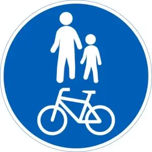 Liikennemerkki D6 Yhdistetty pyörätie ja jalkakäytävä